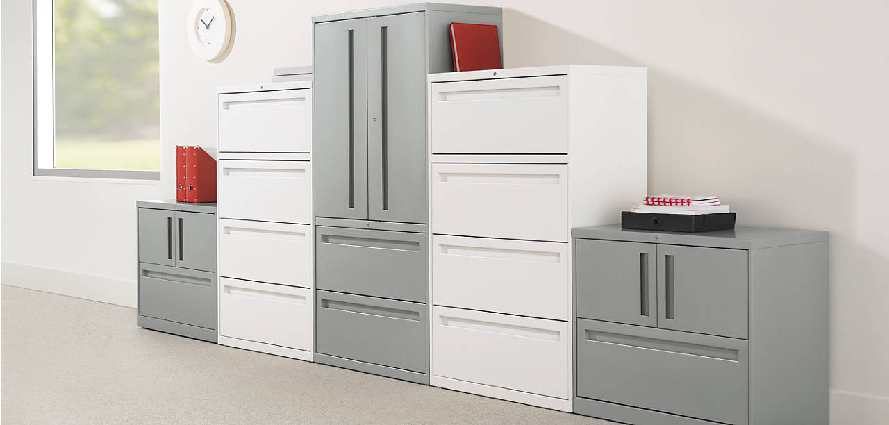 HON lateral file cabinets keep you organized and on task.